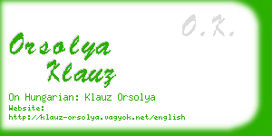orsolya klauz business card